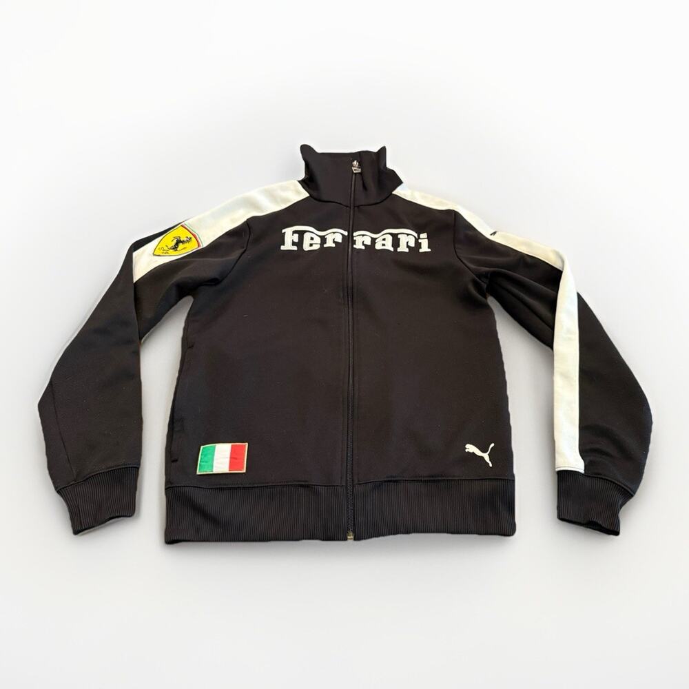 Puma Scuderia Ferrari Formula 1 Mens Black Full Zip Track Jacket Size S *Flaws*